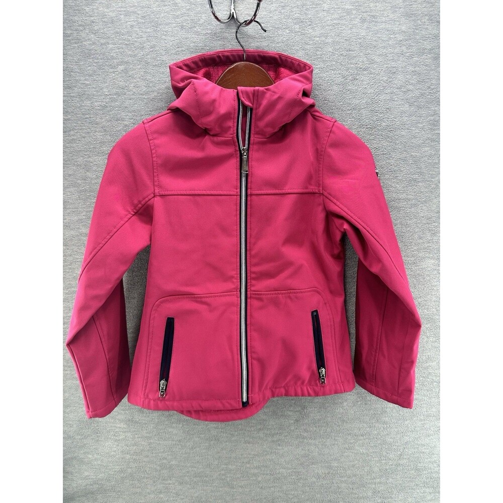 MICHAEL KORS Little Girls Pink Soft Shell Jacket with Hood Size 10/12